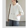 Long-sleeved Hooded Sweatshirt Women's New Spring and Autumn Design Pocket Casual Versatile Loose Slimming Top
