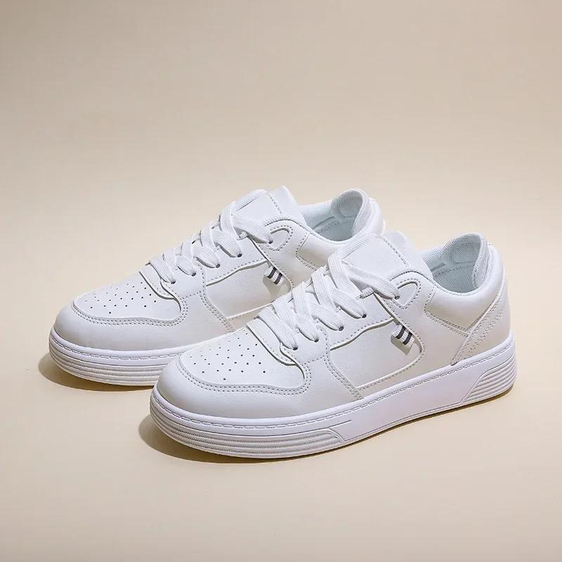 Spring Autumn Vulcanized Shoes High-top White Shoes New Heightening Fashion Versatile Simple Running Sneakers Women's Shoes