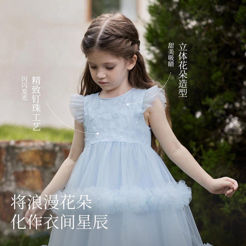 David Bella Children's Birthday Dress Summer Dress New Girl's Year One Dress Baby Mesh Dress