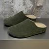Baotou slippers spring and summer wear 2025 lazy one pedal super fire half tray 17093 olive green, brown -J