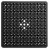 1pc Square PVC Bath Mat, 21x21in, Non-slip Shower Mat with Draining Hole And Powerful Suction Cups, Anti-slip, Machine Washable