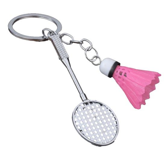 

Keychain Pendant Simulated Badminton Racket Charm Mini Key Chain Zinc Alloy Pendant Personalized Bag Accessories красный