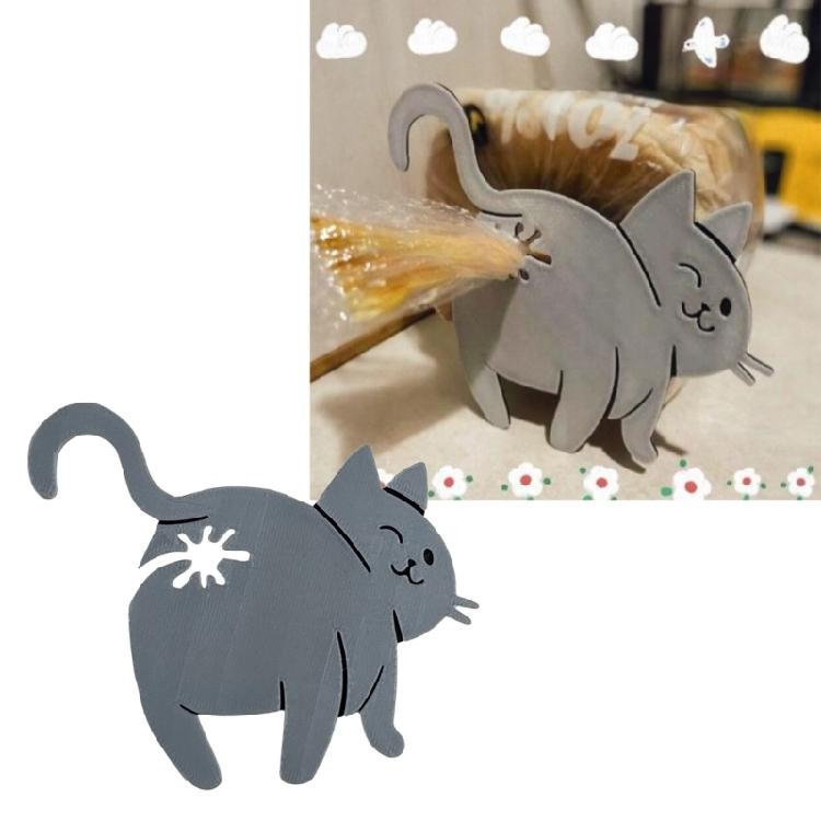 Sturdy Polylactic Acid Cats Butt Bread Bag Clip for Long Time Use Food Protective and Decoration