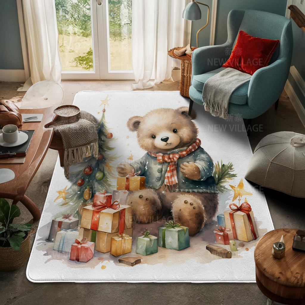 Koberec ke vchodu do domu Rohožka ke dveřím do domu Obývací pokoj Vana Koupelna Protiskluzové koberce s absorpcí vody vana Veselé Vánoce zima