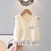 Girls' Sleeveless Knit Vest Cardigan – Spring/Autumn Baby Children's Clothing
