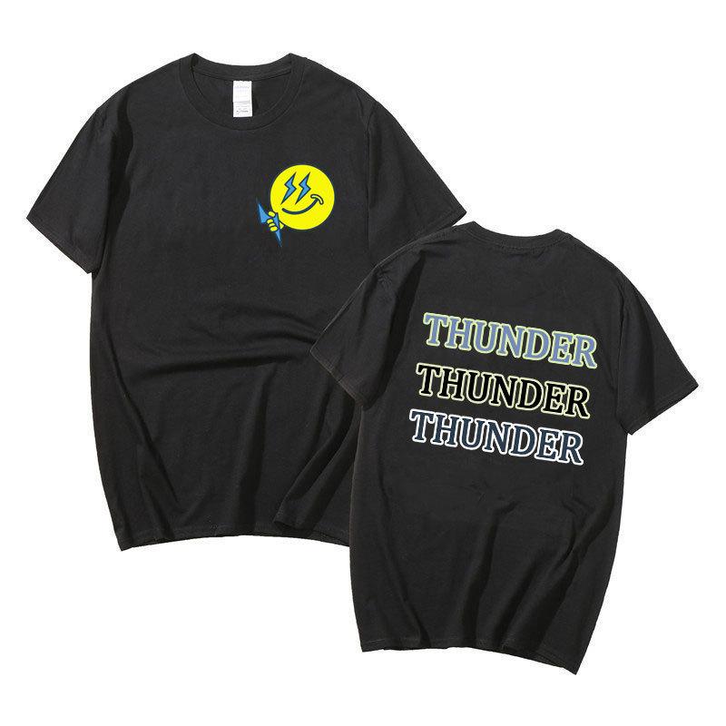 Fashion Trend Peripheral Harajuku Printed Fashion Men S And Women S T-Shirts Top Short Sleeves S