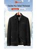 2025 Autumn/Winter Mid-Aged Men's Thick Fleece-Lined Jacket - Loose Fit