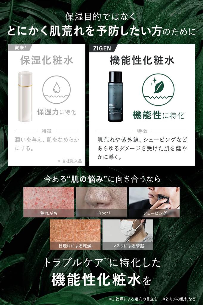ZIGEN Toner for Skin Care Oily Trouble Aging Functional Skin Sensitive Skin Low Irritation For 150ml Men, [Sebum Control, Skin], Care, Shine,
