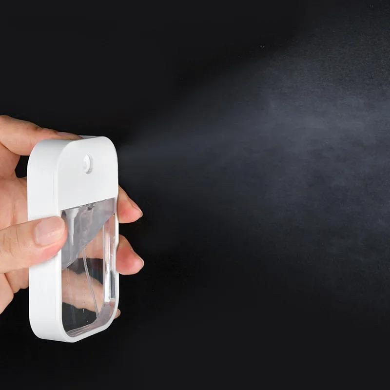 4pcs 45ml 6 Color Portable Refillable Hand Sanitizer Alcohol Bottles Mini Card Spray Bottle Travel Sub-bottling Cosmetics Press