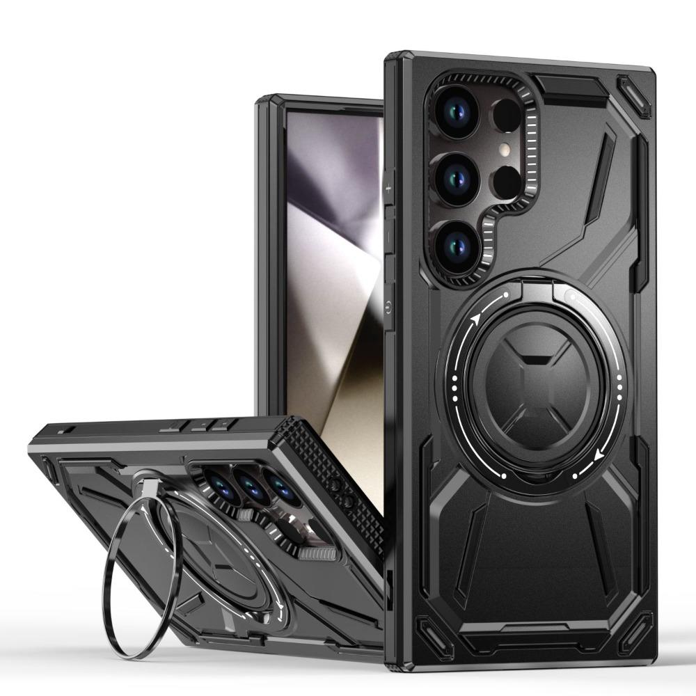 

Heavy Duty Magnetic Charging Case For Samsung Galaxy S26 S25 S24 S23 S22 FE Ultra Plus Ring Bracket Raised Camera Bezel Cover Galaxy S25 FE