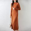 Women Sweater Dress 100% Wool MODERN NEW SAGA Turtleneck Knit Long Pullover Winter Jumpers Wool Long Dress Female