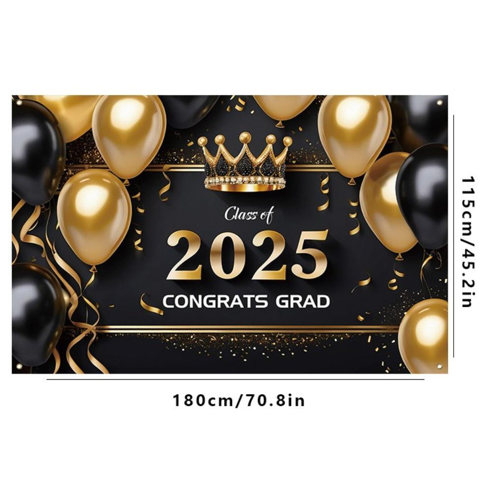 Class of 2025 Graduation Photography Backdrop 180x115cm Happy Graduation Banner  Adults Kids