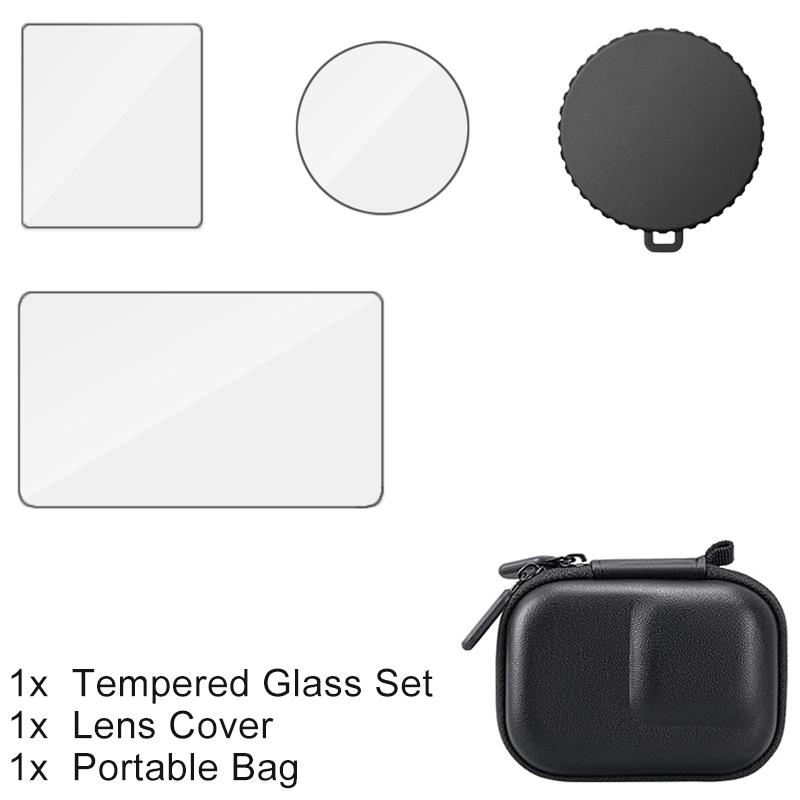 For DJI Osmo Action 5 Pro 4 3 Screen Protector Tempered Glass Film Lens Cover Cap Bag Case for DJI Action 4 5Pro Accessories