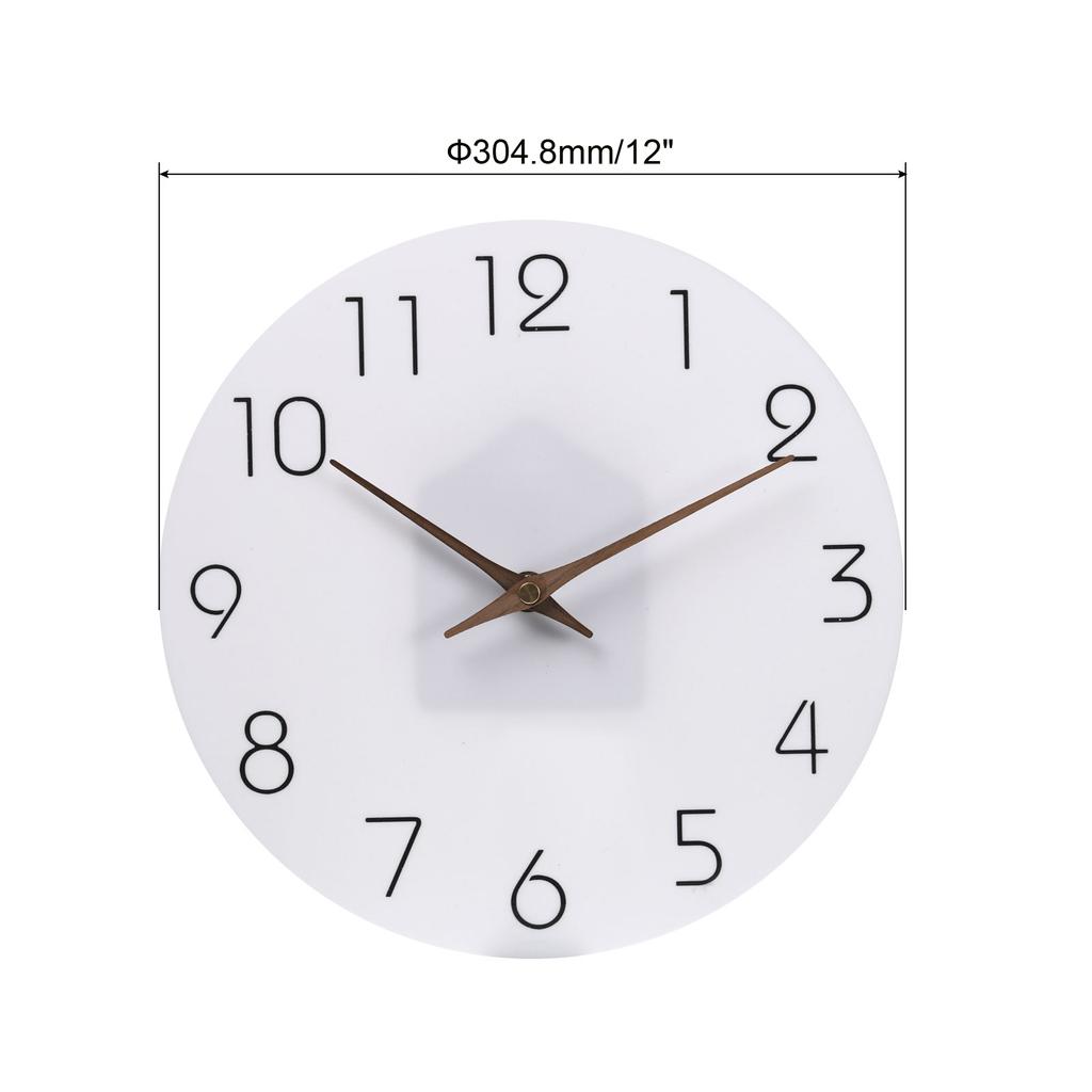 12/14 Inch Silent Non Ticking Wall Clock Wooden Clock Modern Wall Clocks Decorative for Home Living Room Bedroom Office Kitchen