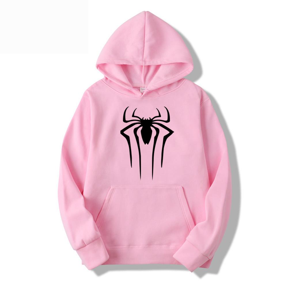 2024Fashion Brand Men's Hoodie Casual Hoodie Sweatshirt Men's/Women's Top Solid Color Printed Spider Hoodie Sweatshirt