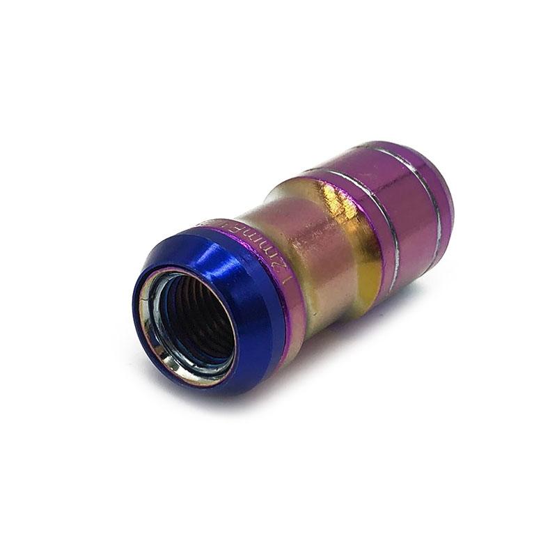 Neo Chrome Concealed Heptagon Formula Steel Wheels Lock Lug Nuts