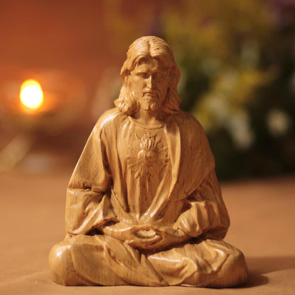 Sacred Jesus Statue Meditation Jesus Sacred Statues Catholic Figurines Christ Savior Jesus Statue Church Decoration for Parties