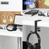 Aluminum Alloy Headphone Hook Hanger Universal Gaming Headphone Stand Under Desk Non-Slip Adjustable Desk Headphone Hanger Hook