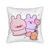 Asamimichaan Cute Asamimi Heart Square Pillow Covers Polyester Car Cushion Case Cute Home Decoration Throw Pillow Case 45*45