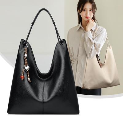 High Quality PU Women Shoulder Bag High-capacity Solid Fashion Handbag Crossbody Bag Women's Minimalist PU Leather Bag