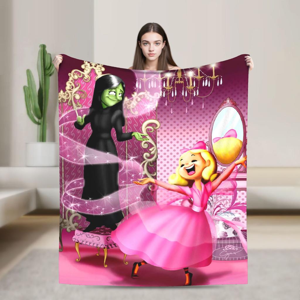 Couverture Pelucheuse Chaude Wicked 2 Film Musical Affiche Glinda Flanelle Housse Canapé-Lit Salon