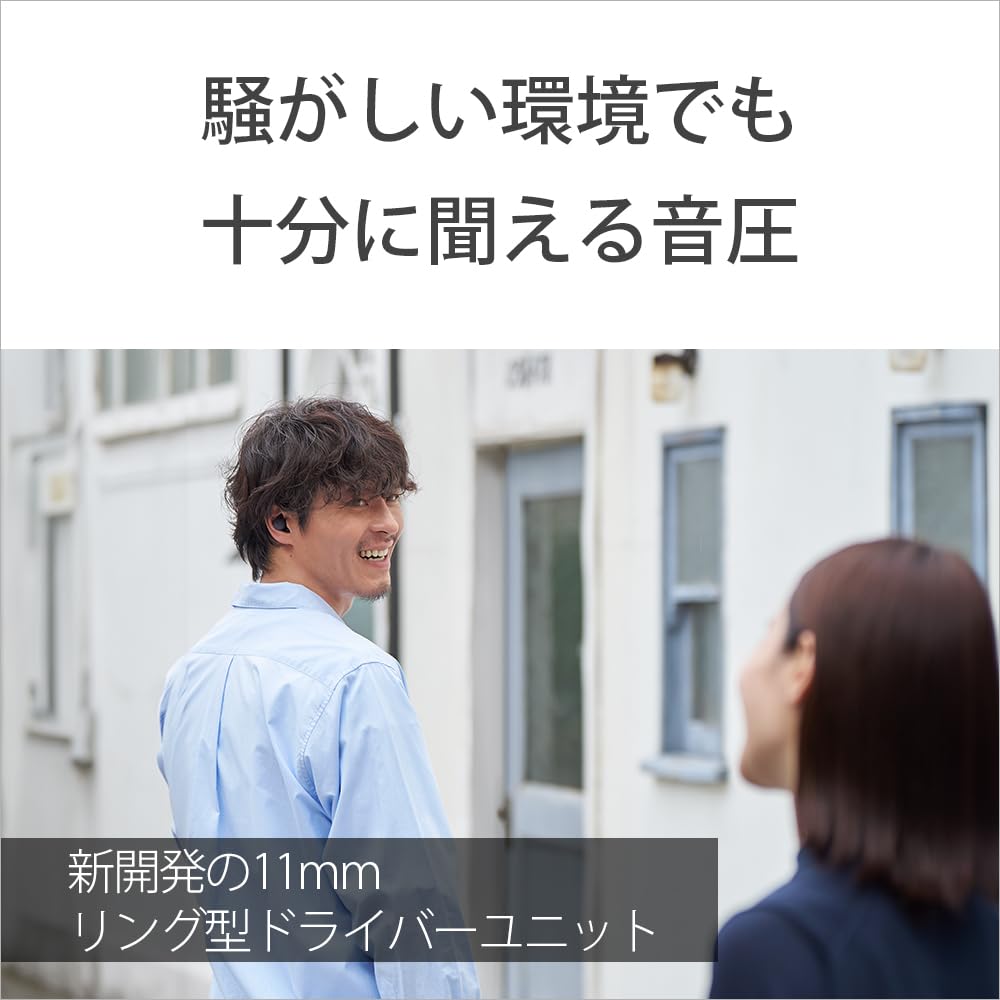 Sony LinkBudsOpen Bluetooth Wireless Up To 8 Hours of Continuous with Powerful Sound Lightweight and with Colorful Case Black Open-Ear Earphones,