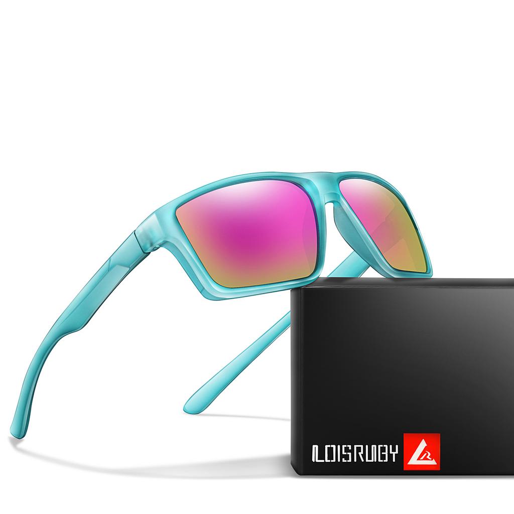 Square Sunglasses UV400 Colorful Lens for Men Women Unisex Cycling Driving Hiking Running Outdoor Sports Eyewear Gifts