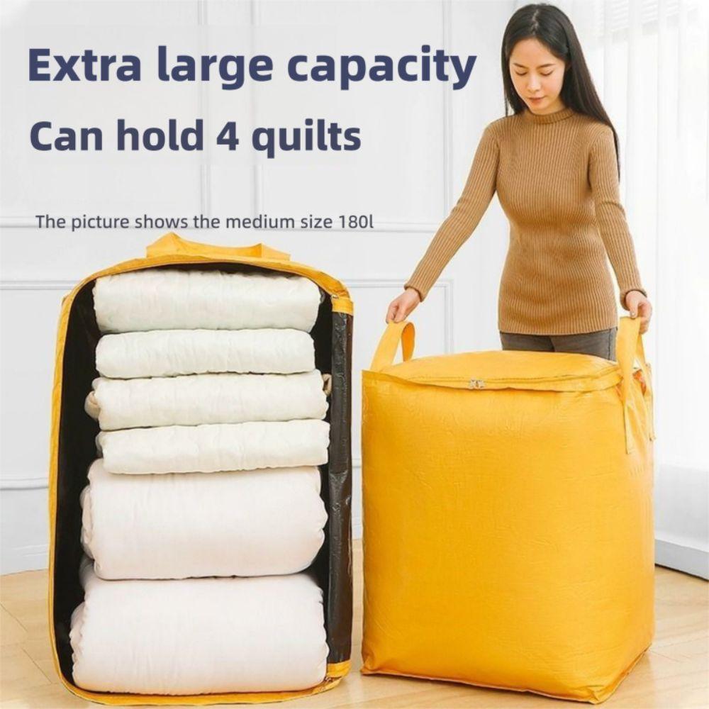 Thickened Woven Bag Large Capacity Clothes Organizer Portable Moving Packing Bag