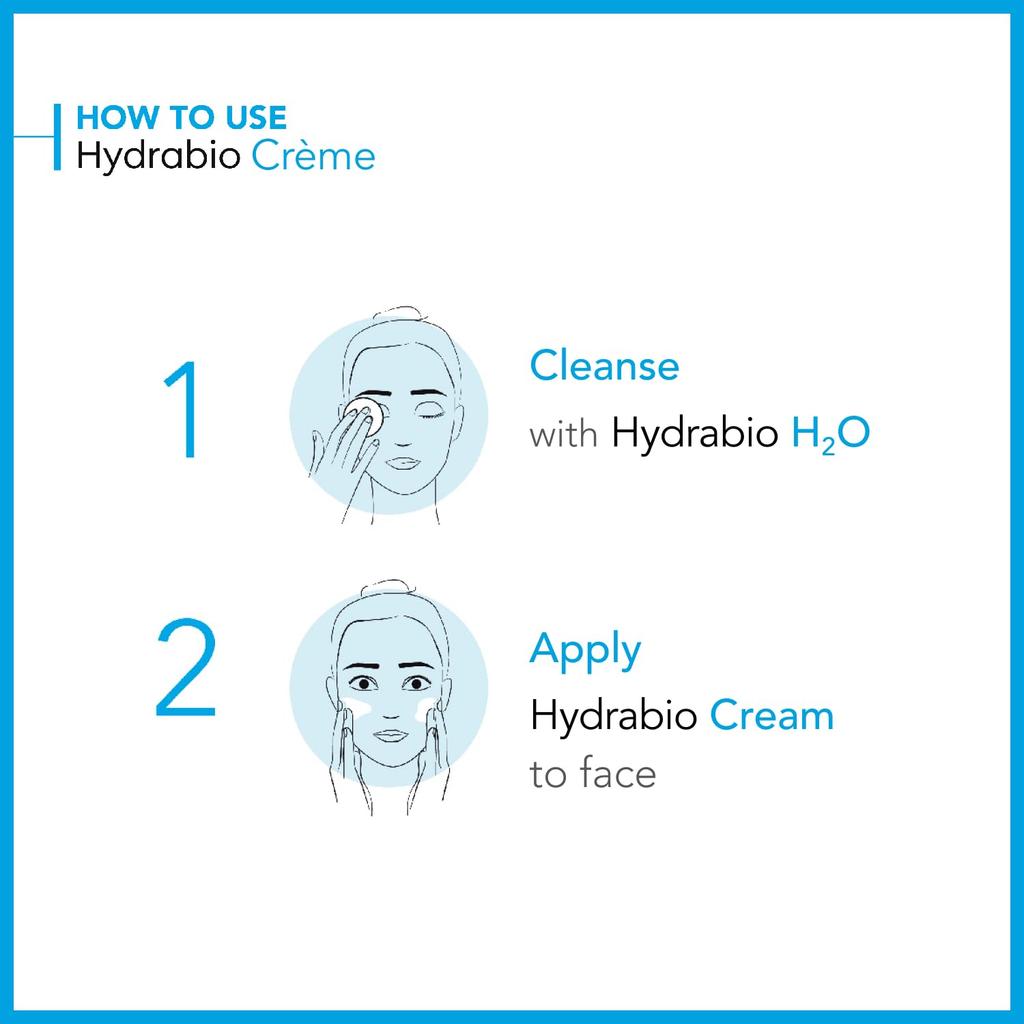 Bioderma Hydrabio Crema Idratante 50mL Crema per Pelli Secche Alcool Etilico Leggermente [Prodotto Autentico] - (Pelle Sensibile, Senza Coloranti e Senza Parabeni,