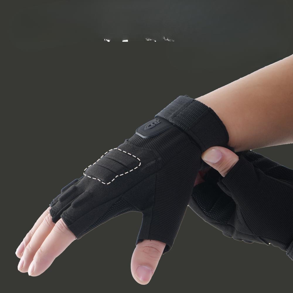 Fitness Halbfingerhandschuhe für Herren Outdoor Taktisches Training Feld Einzelstangen Verschleißfest Rutschfest Motorradfahrhandschuhe