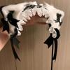 Creative Cat Ears Lolita Lace Headband Jk Kawaii Barrettes Hair Accessories Ribbon Bow Ruffled Headband Girls