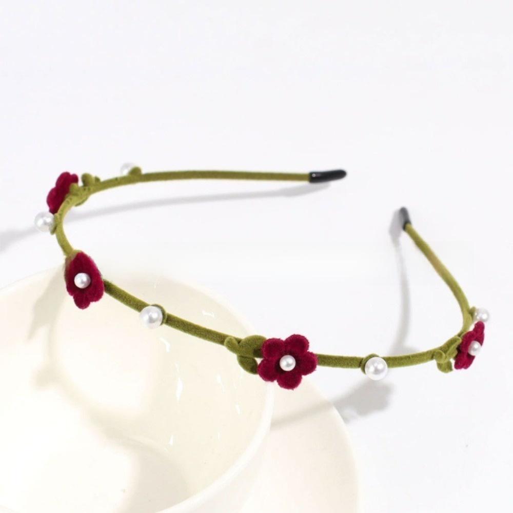 Plush Bow Hairband Zinc Zinc Alloy Women Hair Hoop Fashion Flower Headband  Ladies