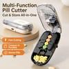 Latest Model Portable Travel Precision Pill Splitter with Storage Compartment Tablet Cutter Dust-Proof for Small and Large Pills