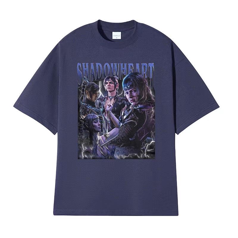 Shadowheart Baldurs Gate 3 Vintage T Shirt Mens Women Clothing Fashion Gothic Tshirts Male Cotton Oversized Tshirt Streetwear