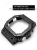 GX56/GWX56 Watch Band + Metal Bezel Case Strap for Casio G-Shock GXW56/GWX56BB -Stainless Steel Silver/Black + Replacement Tools