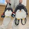 Kawaii Penguin Plush Crossbody Bag Adorable Animal Shoulder Bag Casual Soft Seal Backpack  Children