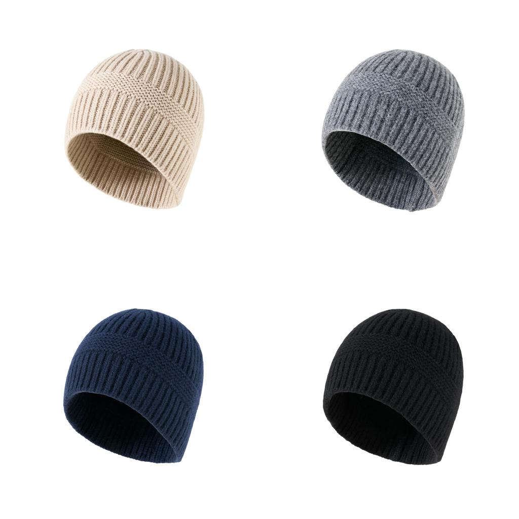 Einfarbige Strickmütze Für Männer Frauen Winter Outdoor Warm Plüsch Beanie Für Lässigen Stil