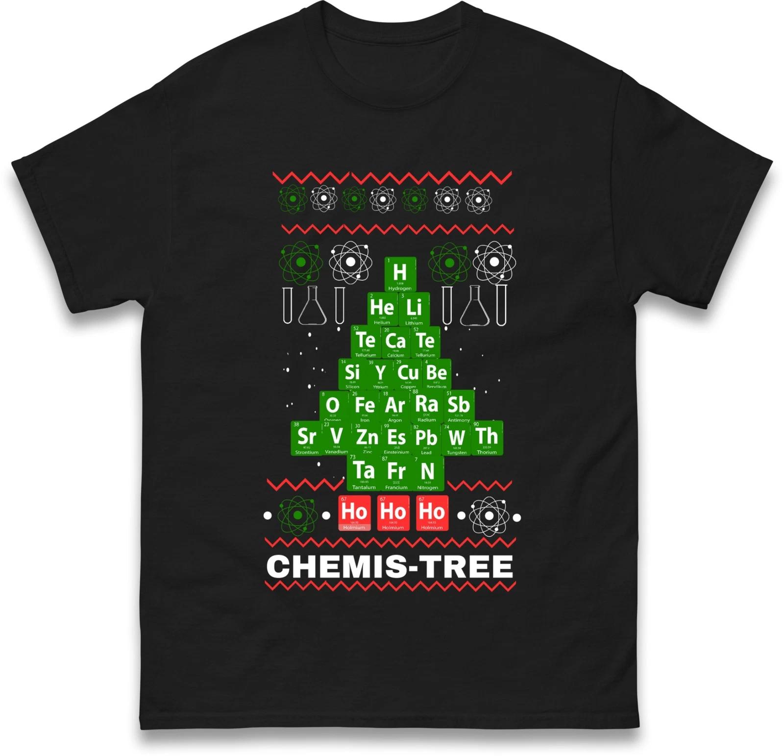 Christmas Tree Spoof Chemistry Periodic table T shirt Scientific Tree Christmas S