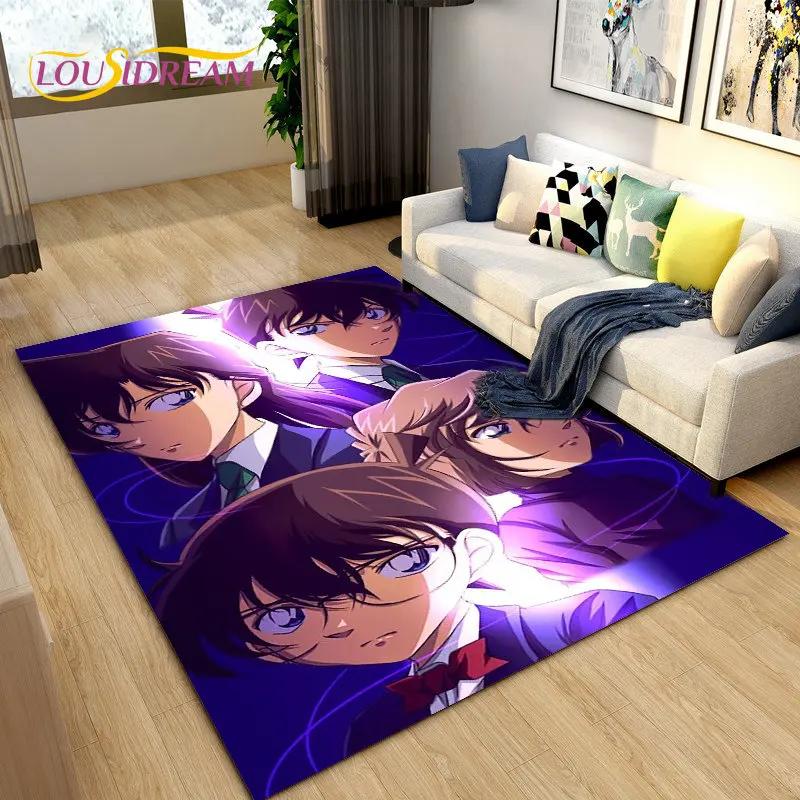 Detective Conan Cartoon Anime Area Rug,Carpet Rug for Living Room Bedroom Sofa Doormat Decoration, Kids Play Non-slip Floor Mat