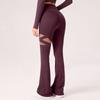 Women's High-Waisted Butt-Lifting Slightly Flared Openwork Breathable Slimming Yoga Leggings