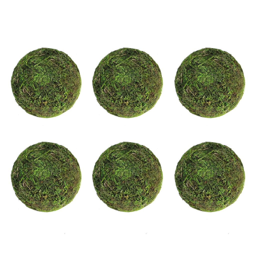 6pcs Moss 10cm Green Vase Bowl Filler Balls for Christmas Tree Garden Weddings Home Party Decor