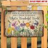 Metal Wall Art Poster Flowers Garden Louis Armstrong for Living Room