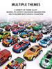 24PCS, 36PCS, 52PC, Car Toy Gift, Friction Return Alloy Racing Children's Car Toy with Storage Box