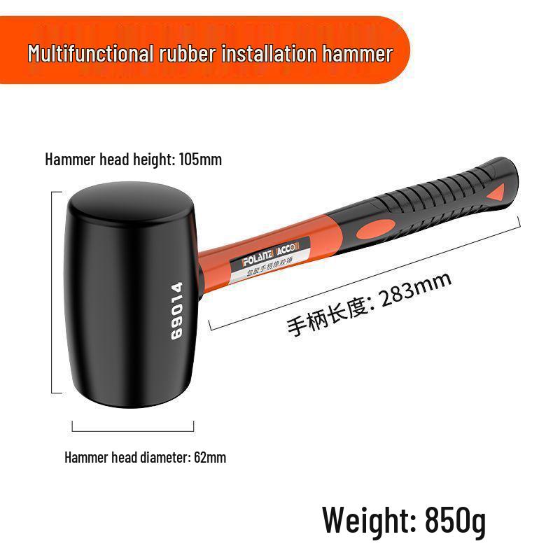 Großer Gummihammer für Fliesenlegen - Solider Hammer zur Installation