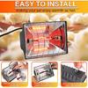 Chicken Coop Heat Lamp 250W Brooder Heater Lamp for Chicks Reptiles,2 Temp Mode Heating Lamp Adjustable Hanging Height Warmer Outdoor for Livestock