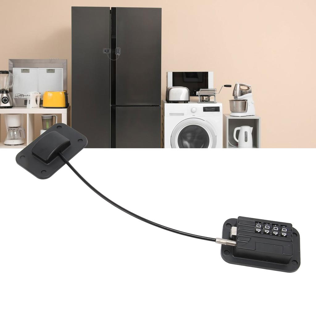 Refrigerator Lock Combination Design Plastic Stainless Steel Easy Mounting Freezer Lock for Family O