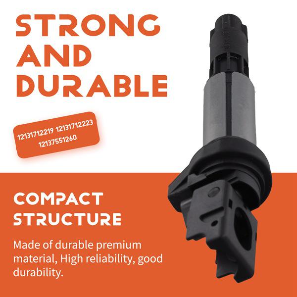Compatible Ignition Coil for BMW E46, E53, E60, E70 (Parts: 12131712219, 12137551260)