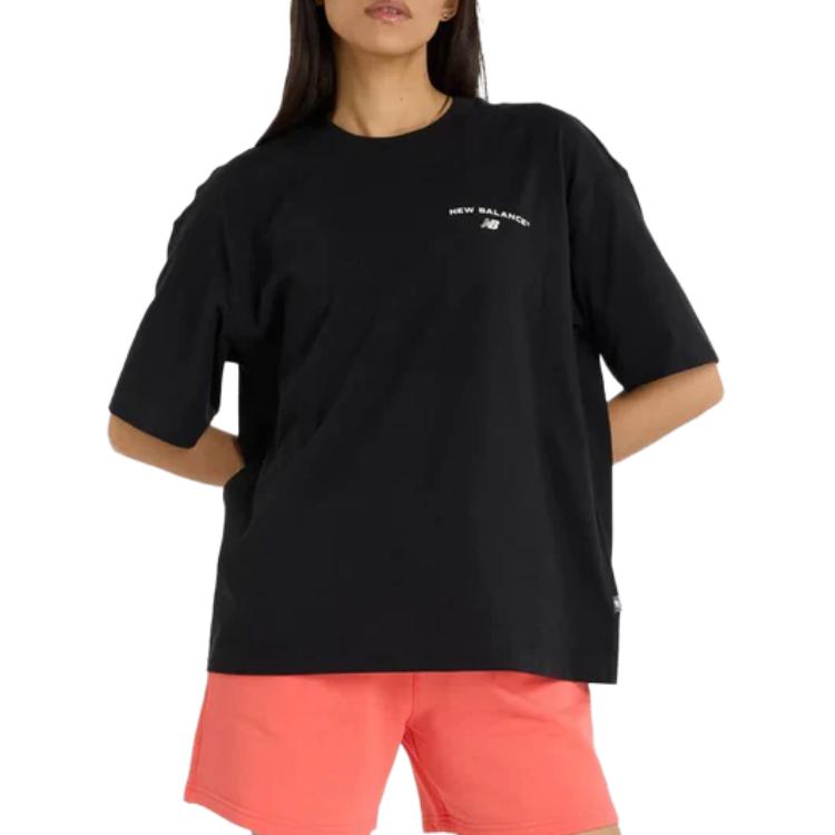 New Balance T Shirts Women s Black Crew Neck WT51529BK M