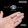 CoCud Miniature Dollhouse Bubble Cluster, 1:16 Scale Acrylic Rainbow Clear Bubbles - (Use for DIY Crafts, Fairy Beach Decorations) Pack of 10