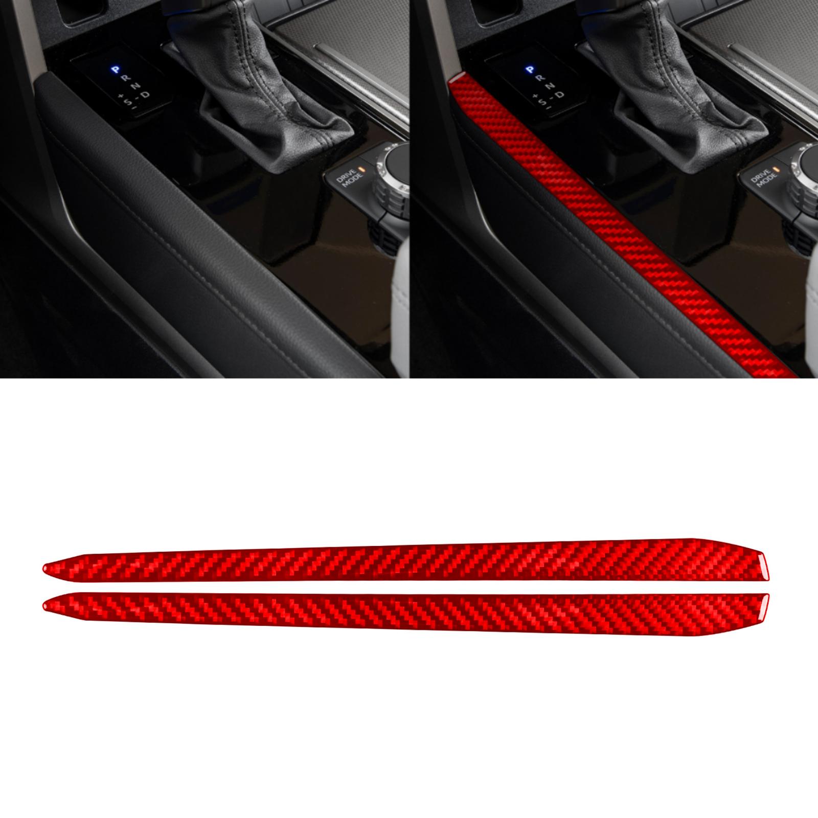 For Toyota Tundra 22-2024 Carbon Fiber Red Gear Shift Console Side Cover Sticker